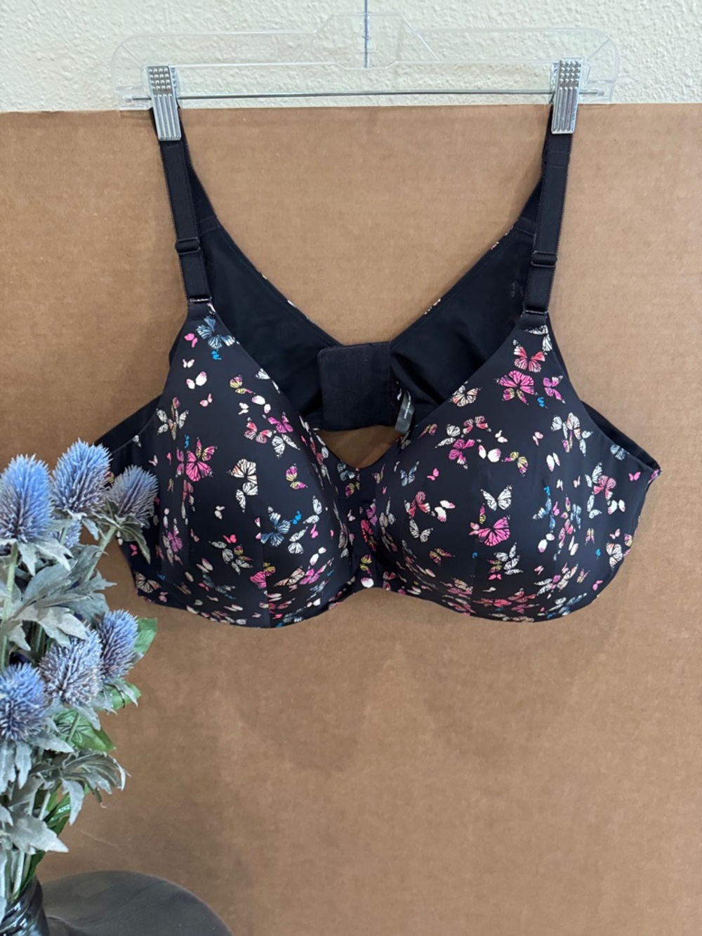 Torrid Everyday Smooth Back 360 Lightly Lined Wire Free Butterfly Print Sz 50D